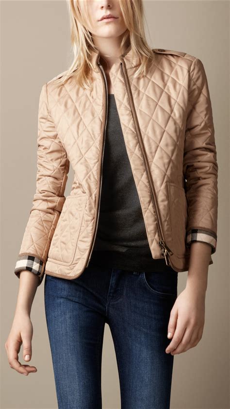 burberry brit jacket quilted|burberry diamond quilted fitted jacket.